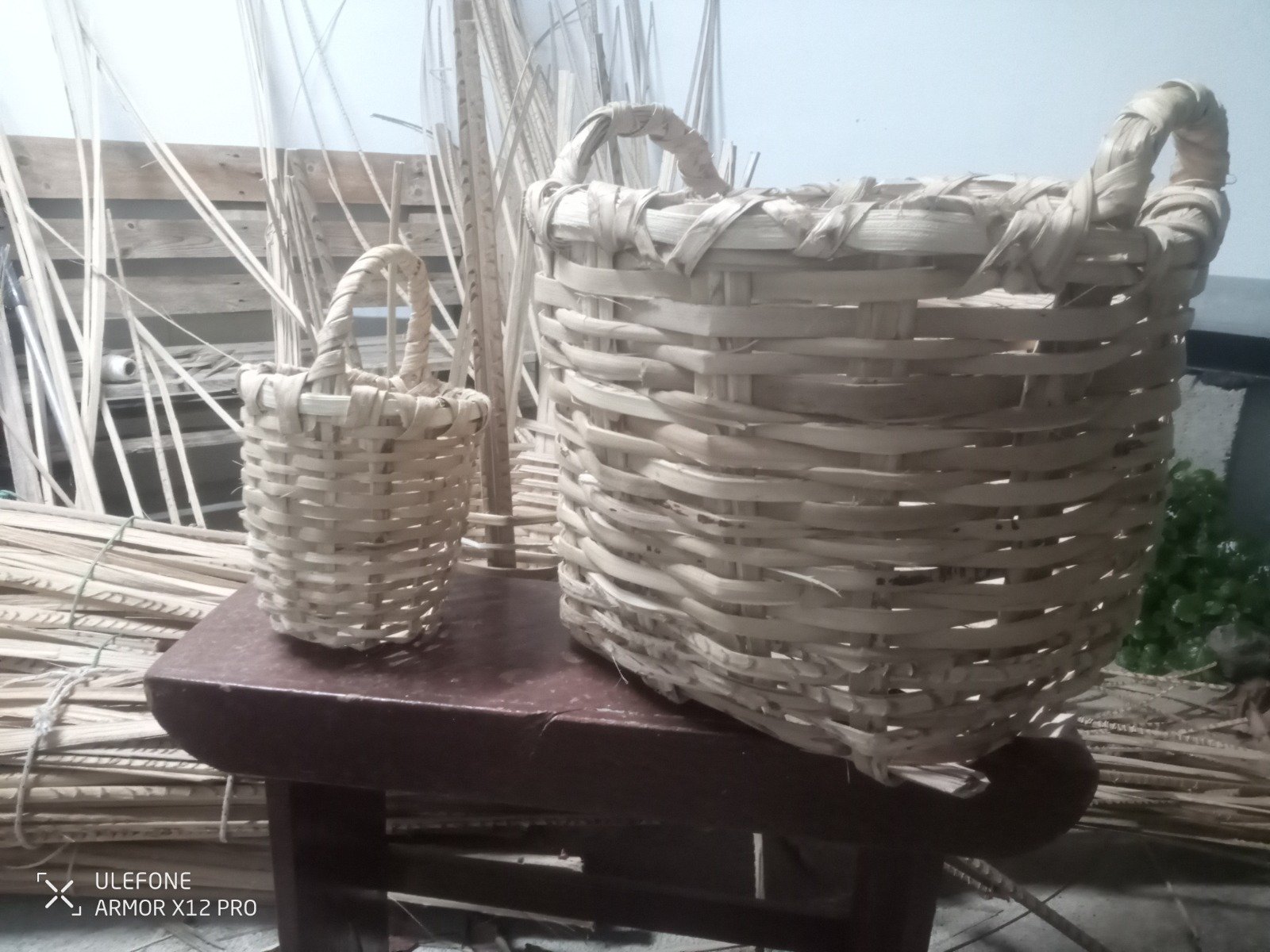 Cestas de pírgano elaboradas por Ruymán de León