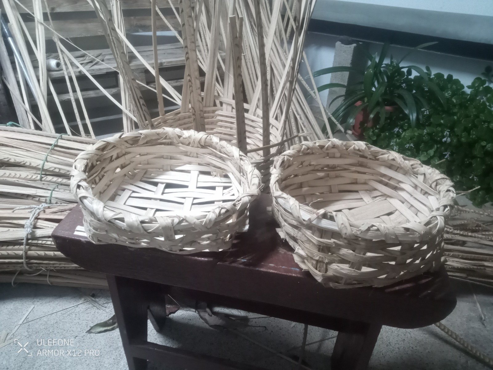 Cestas de pírgano elaboradas por Ruymán de León