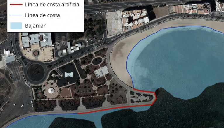 La Punta del Camello, a space gained from the sea. 