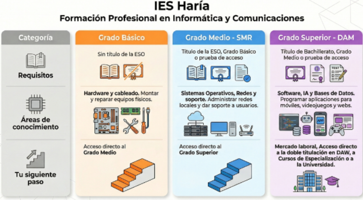 Formación en Informática y Comunicaciones en el IES Haría Formación en Informática y Comunicaciones en el IES Haría