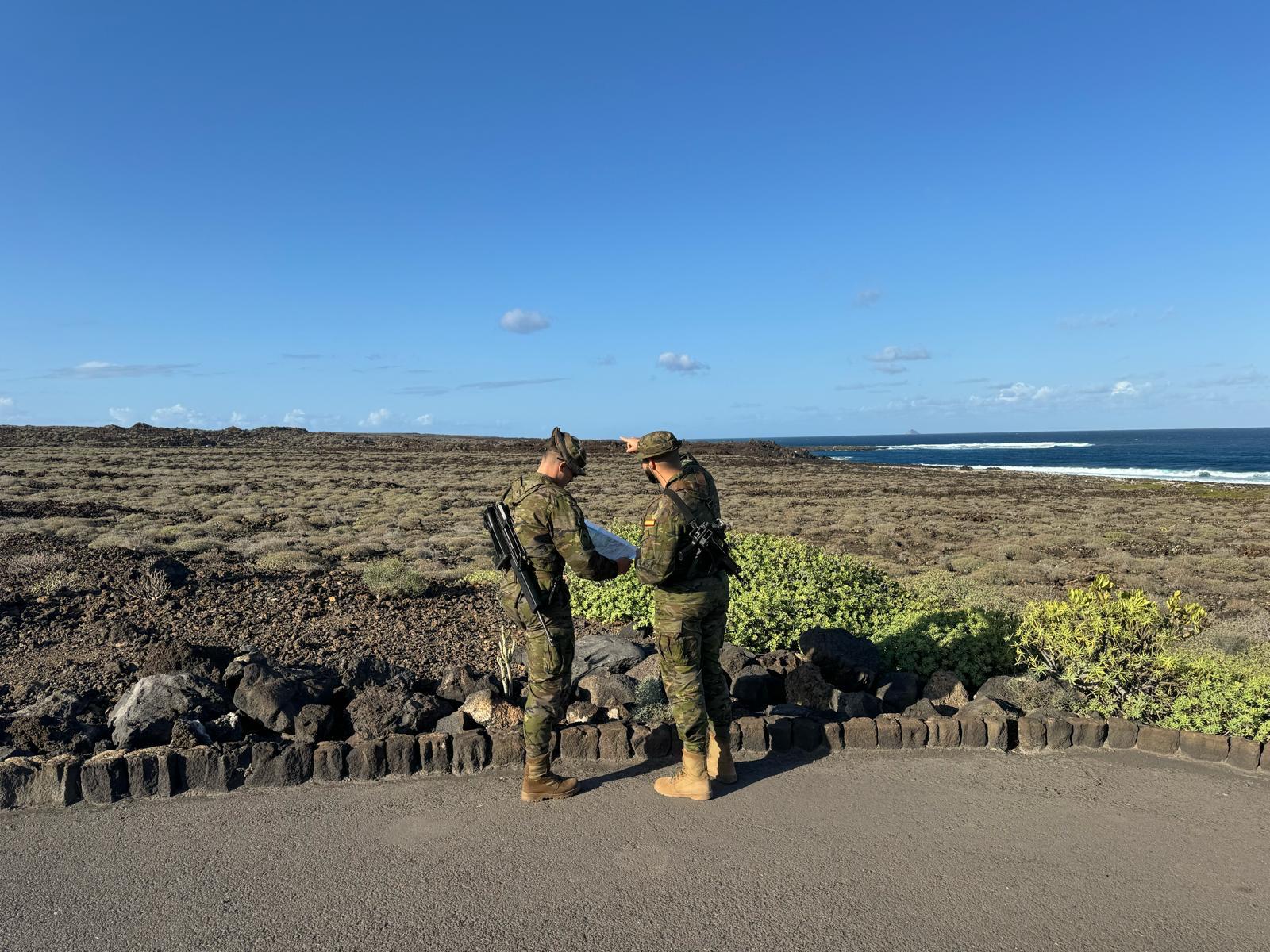 Soldados del Ejército de Tierra desplegados en Lanzarote Soldados del Ejército de Tierra desplegados en Lanzarote