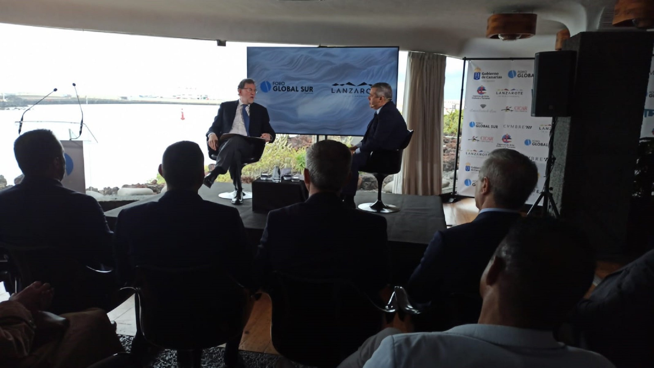 Mariano Rajoy y Alberto Acosta en el Foro Global Sur Mariano Rajoy y Alberto Acosta en el Foro Global Sur