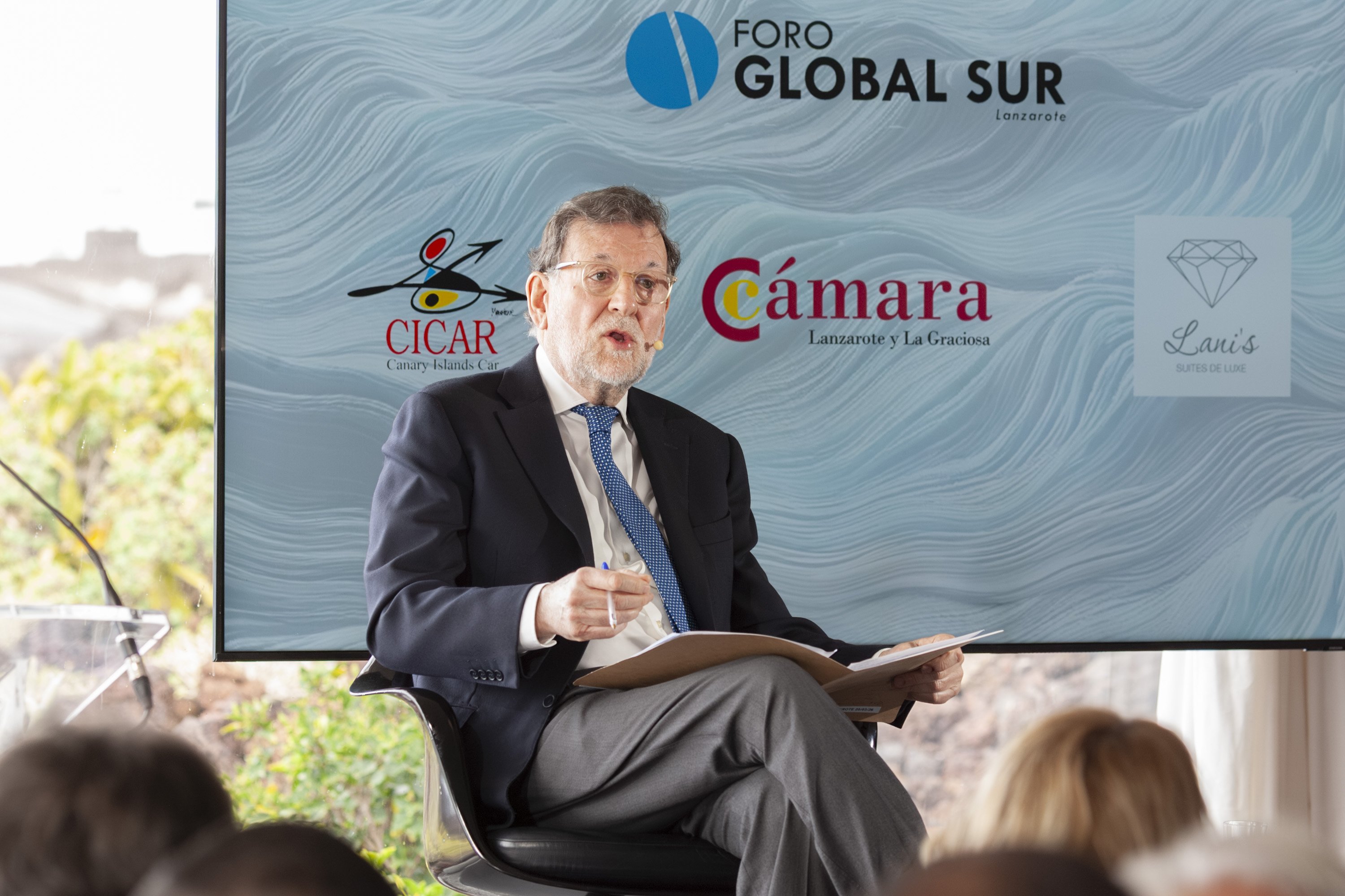 Mariano Rajoy durante su intervención en los Diálogos del Foro Global Sur 2026. Foto: Juan Mateos