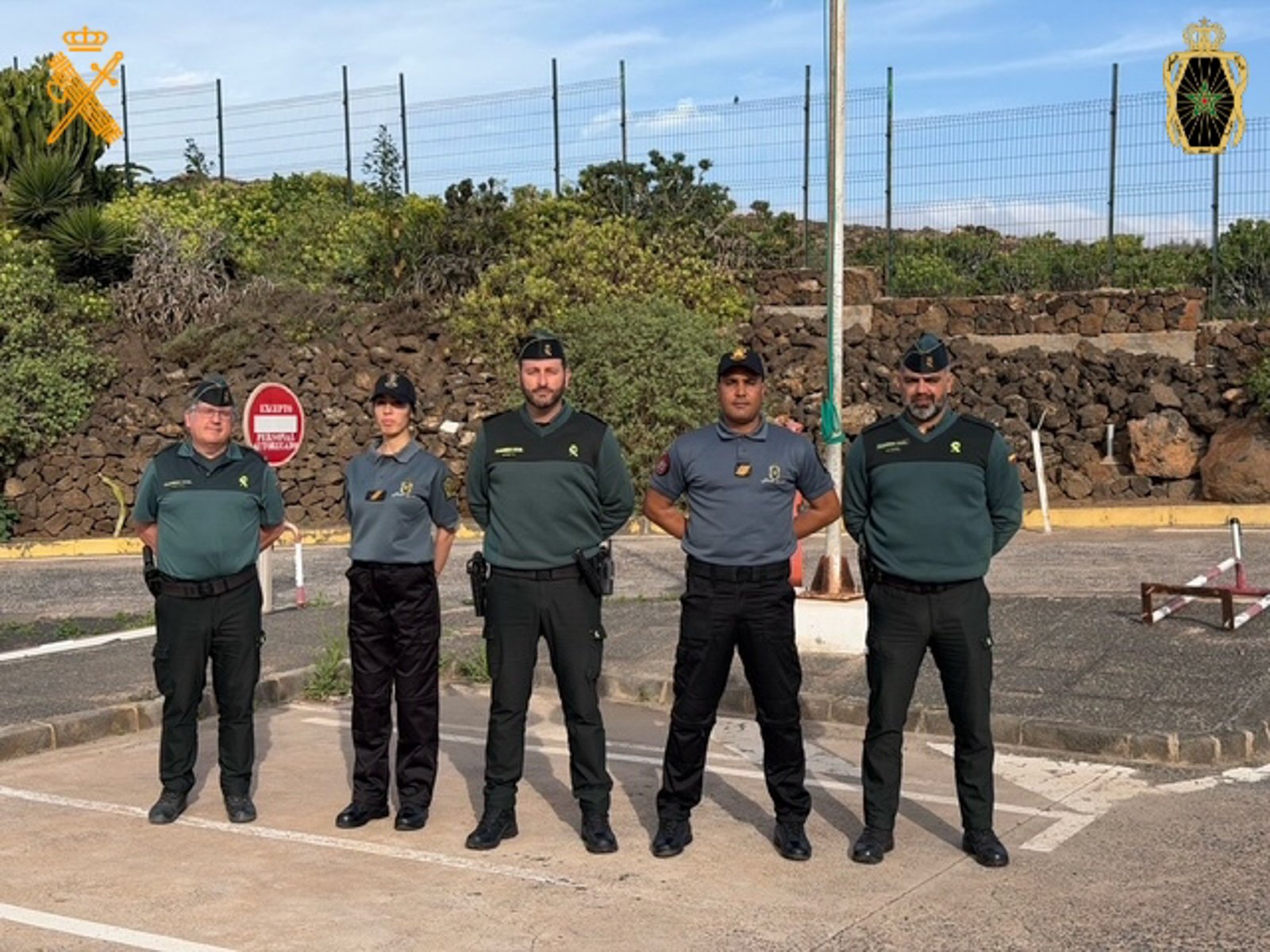 La Guardia Civil y la Gendarmería marroquí. Foto: GC. 