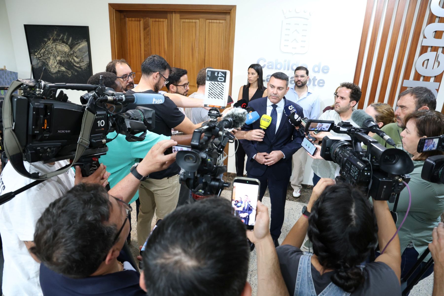 Rueda de prensa de Oswaldo Betancort