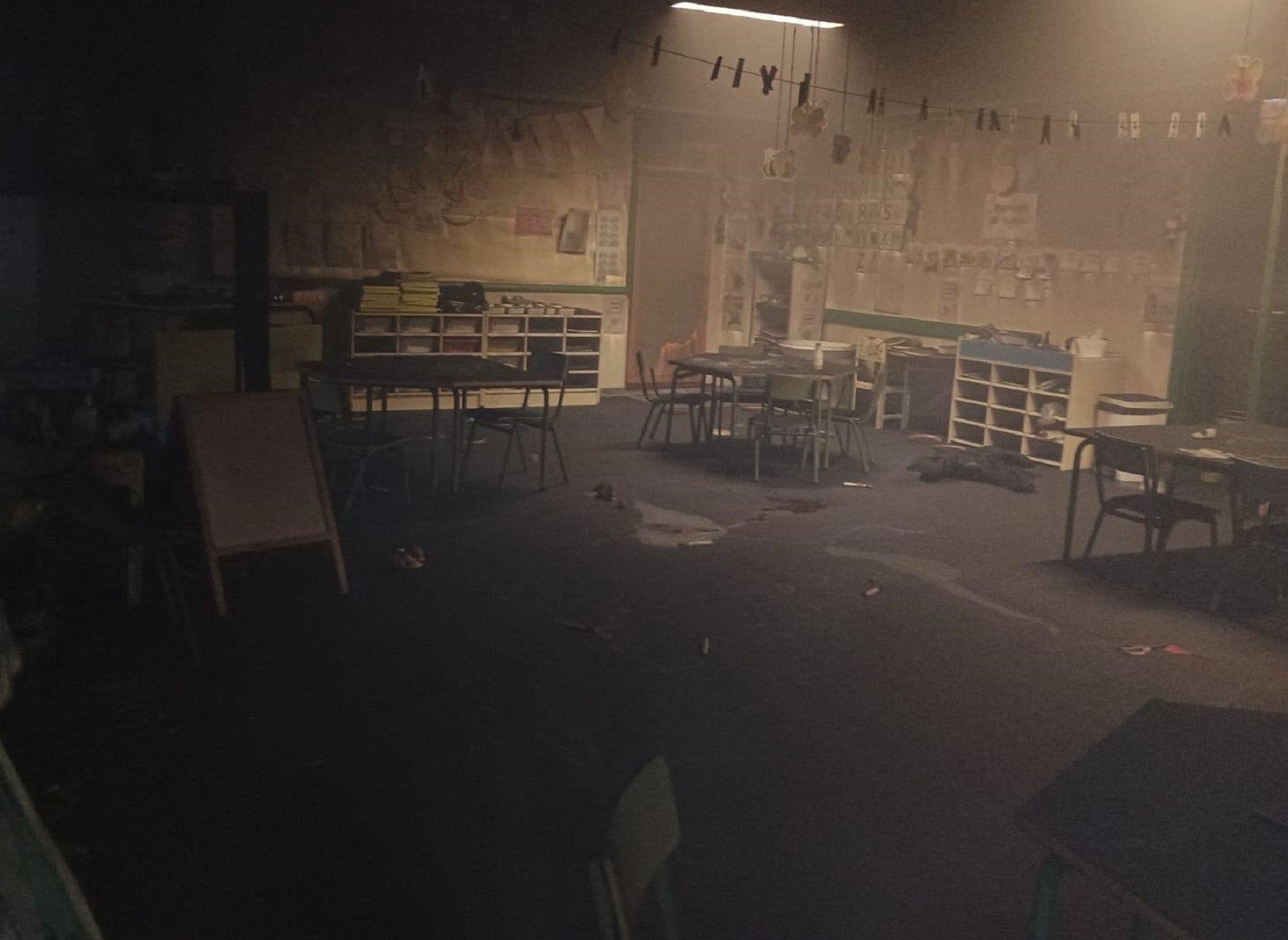 Una de las aulas afectadas. Foto: Ayuntamiento de Arrecife.