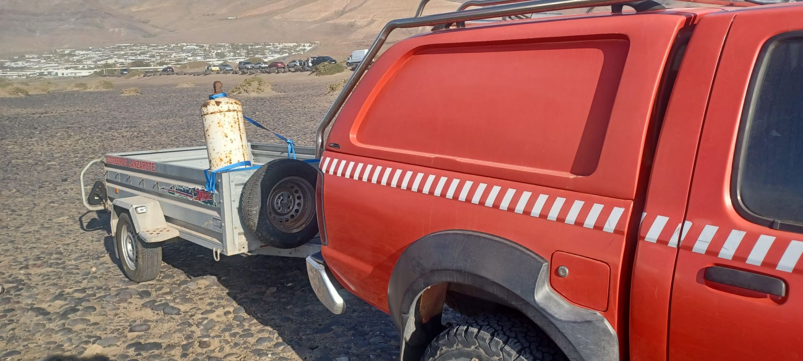 Bombona de acetileno en Famara