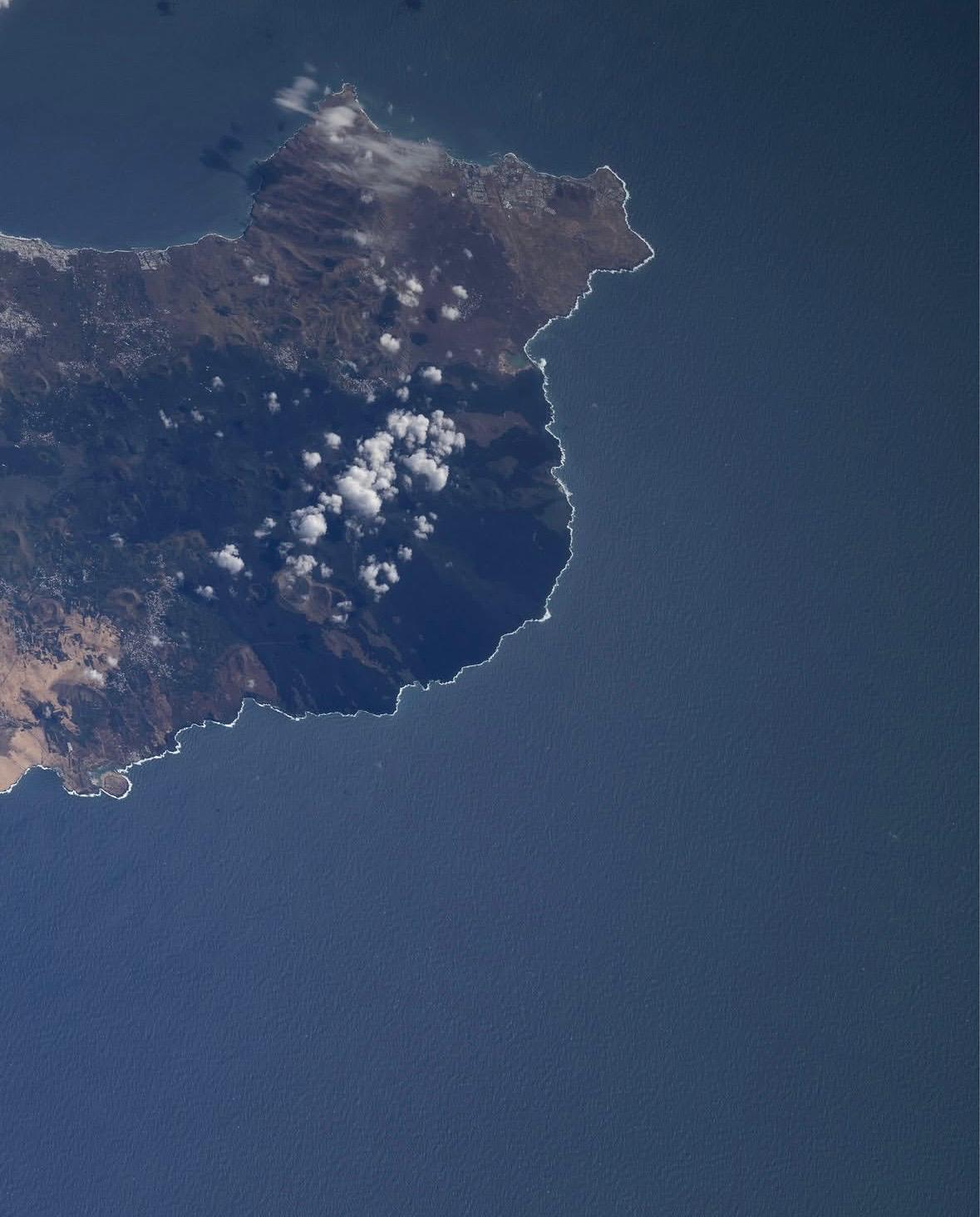 Imagen de Lanzarote y La Graciosa desde el espacio. Foto: Agencia Espacial Europea