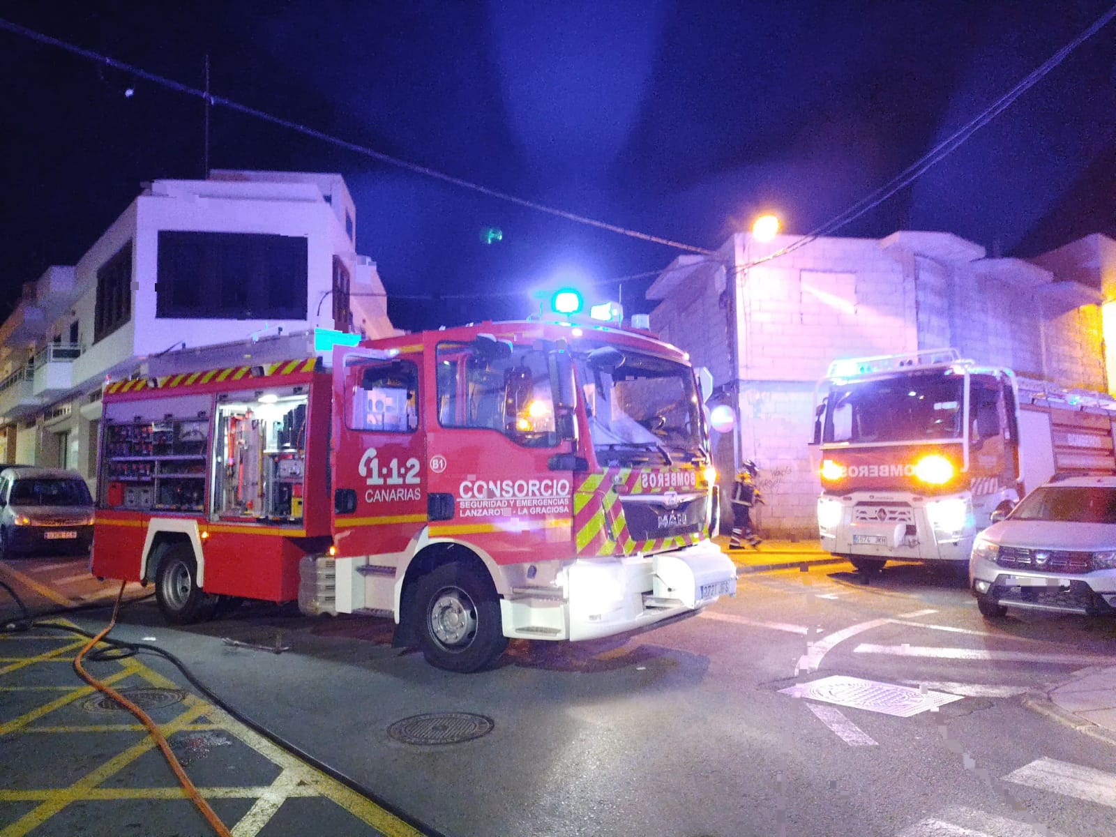 Bomberos del Consorcio en Arrecife.