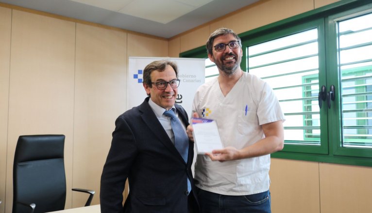 El presidente Asociación Española para el Estudio del Hígado (AEEH) y Ruben Berenguerjefe de Sección de Aparato Digestivo.