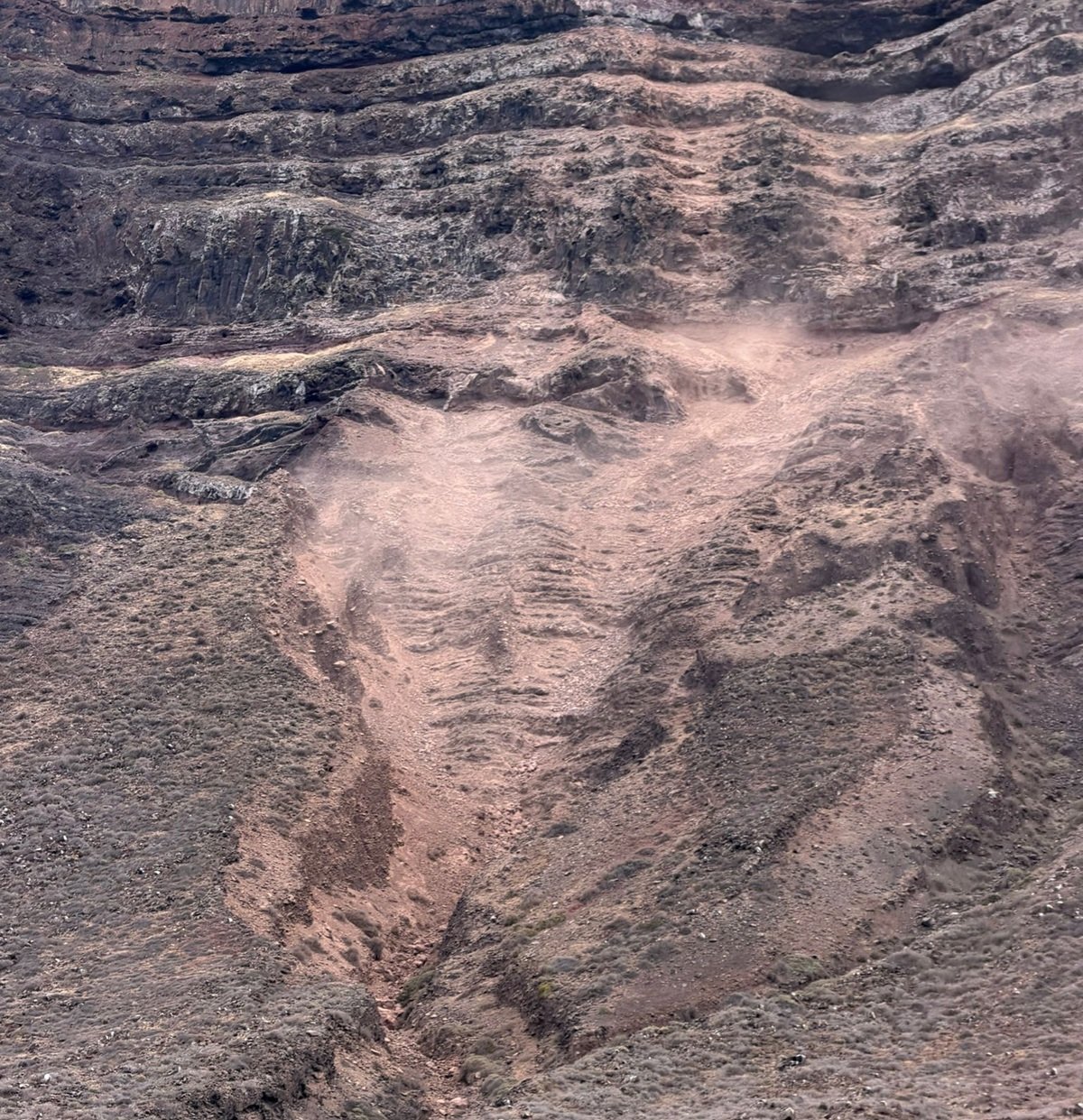 Zona del desprendimiento del risco de Famara Zona del desprendimiento del risco de Famara