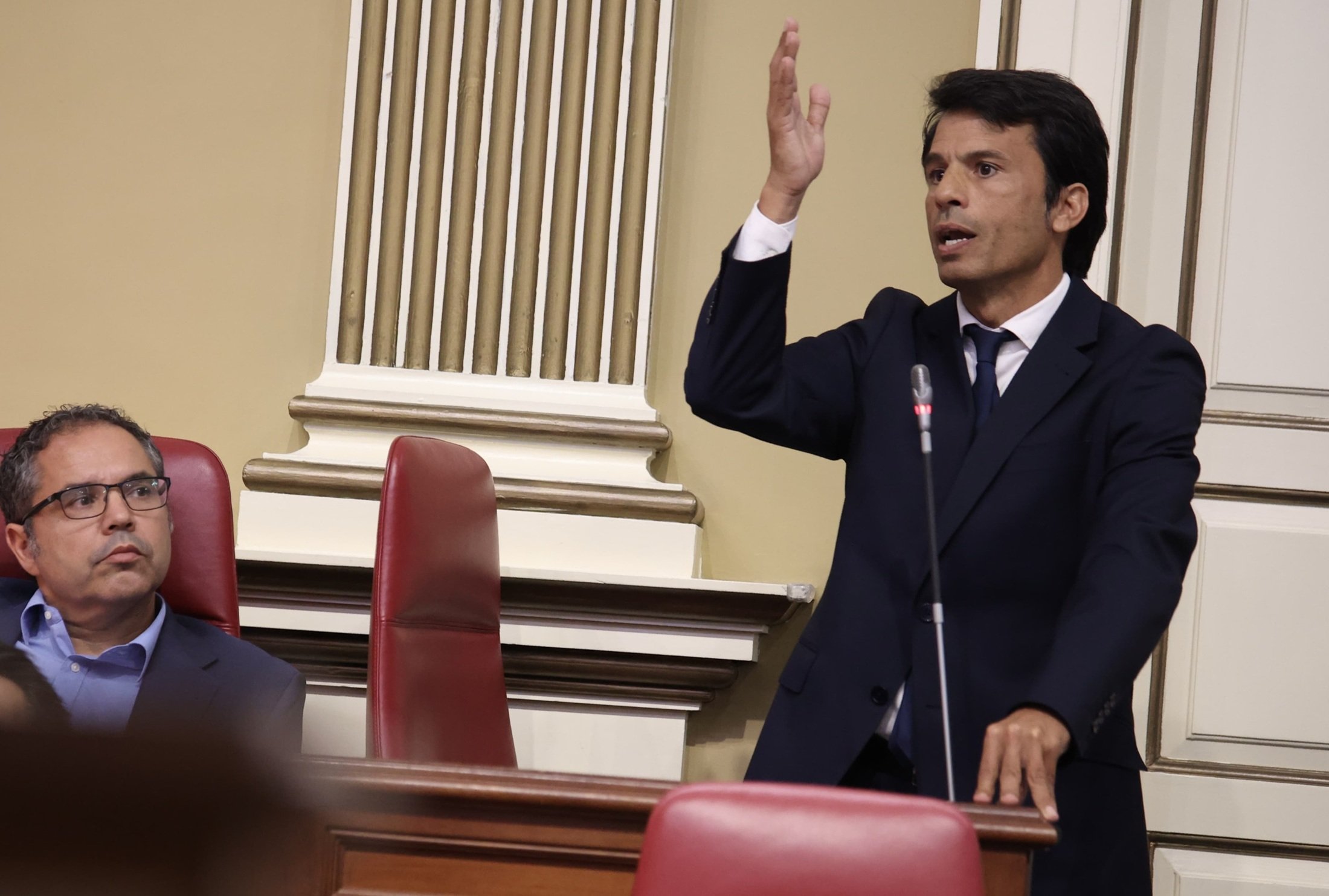 Marcos Bergaz (PSOE) este martes en pleno del parlamento canario