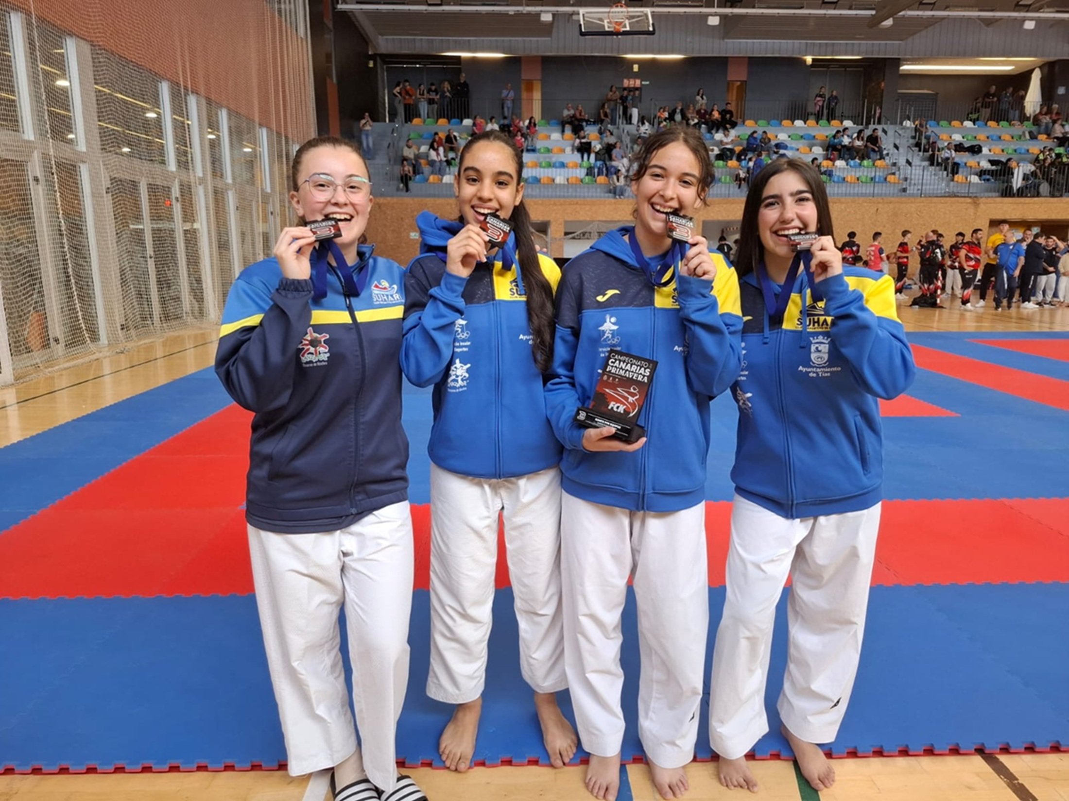 Las deportistas en el Campeonato de Canarias por Equipos
