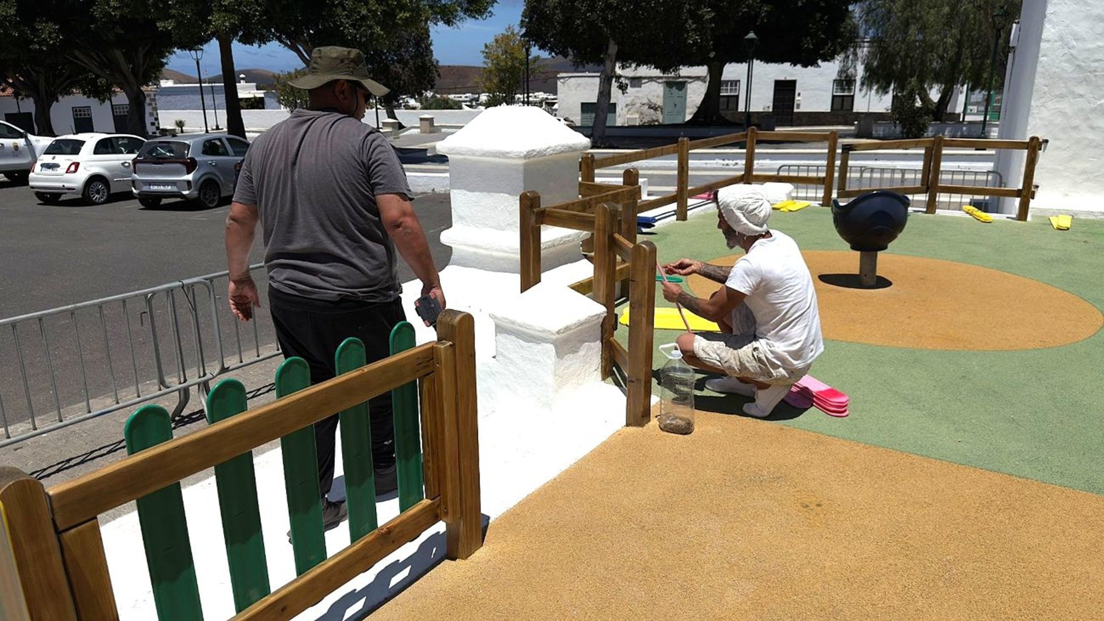 Mejoras en uno de los parques del municipio