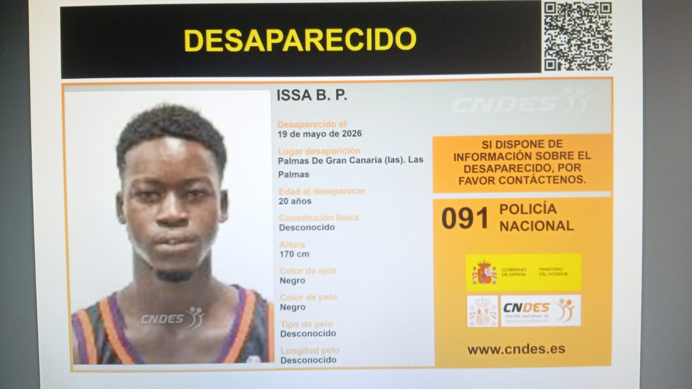 Desaparecido en Canarias