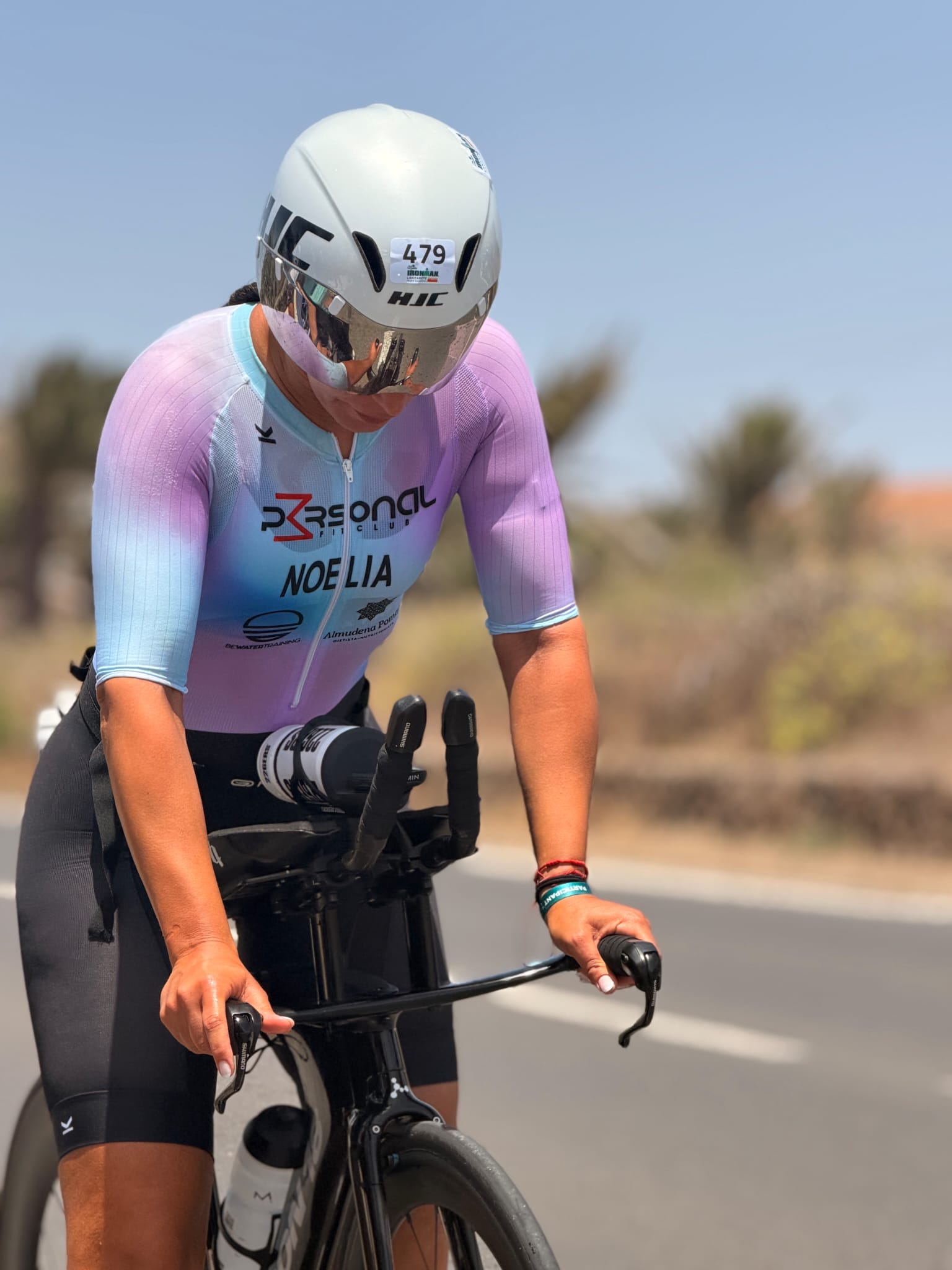 Noelia Arrocha durante el Ironman 2026