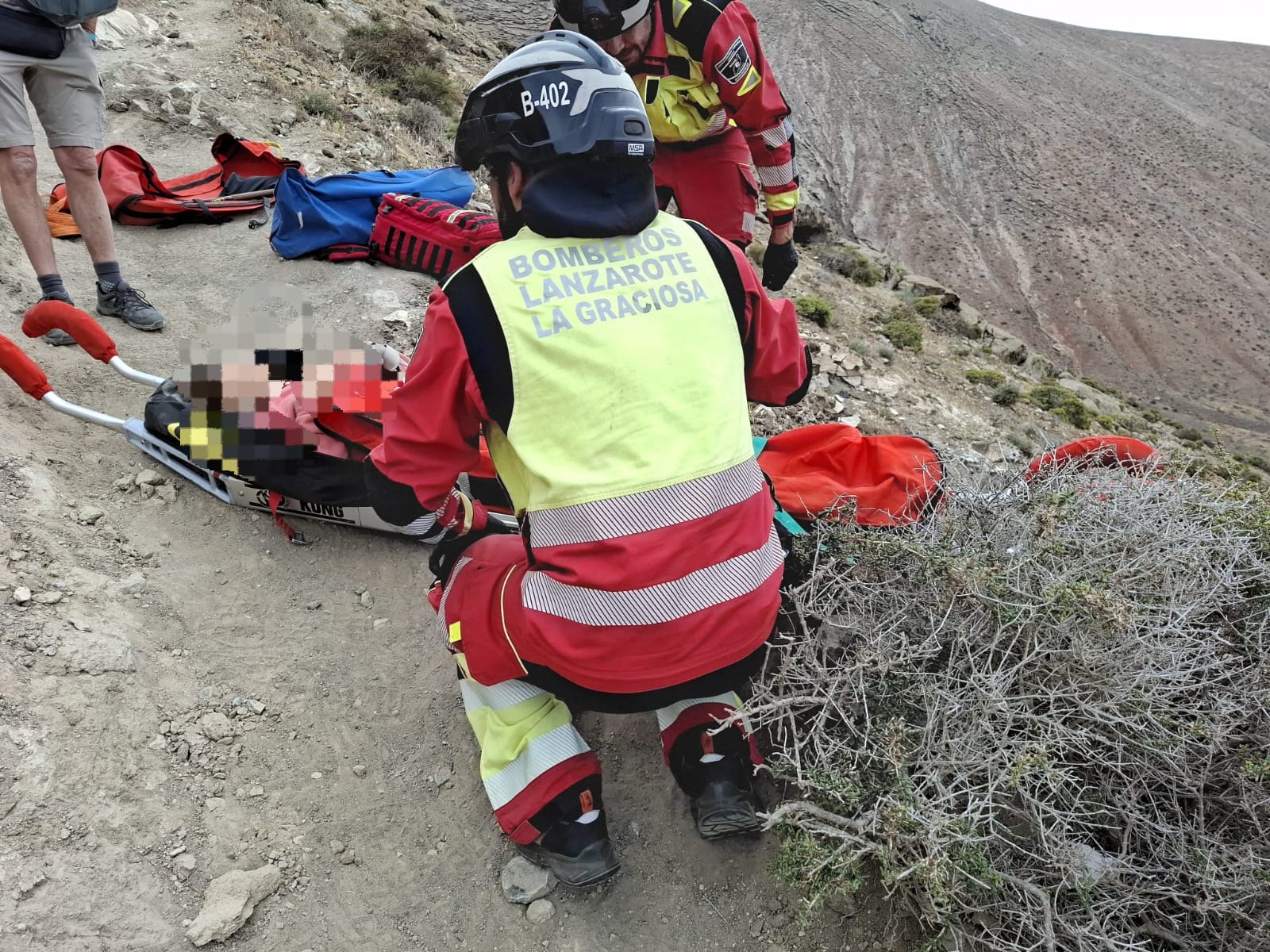 Rescate de senderista en Caldera Blanca 
