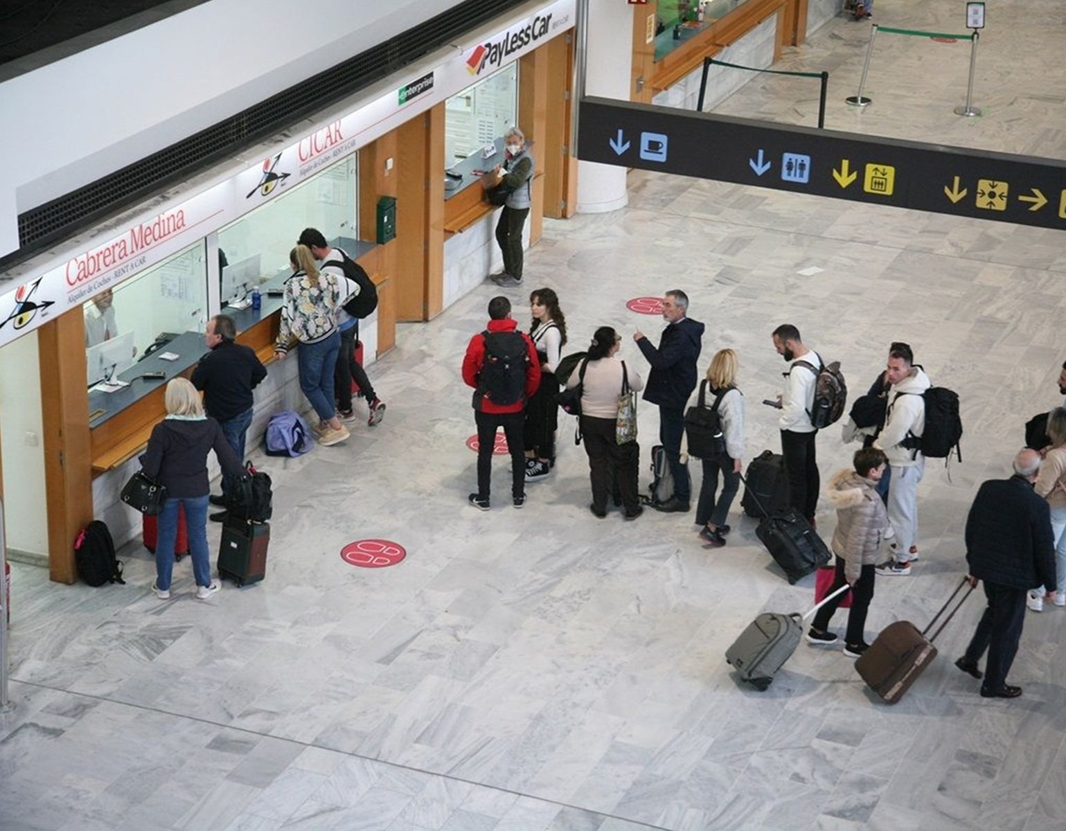 Oficinas de alquiler de vehículos en el aeropuerto de Lanzarote
