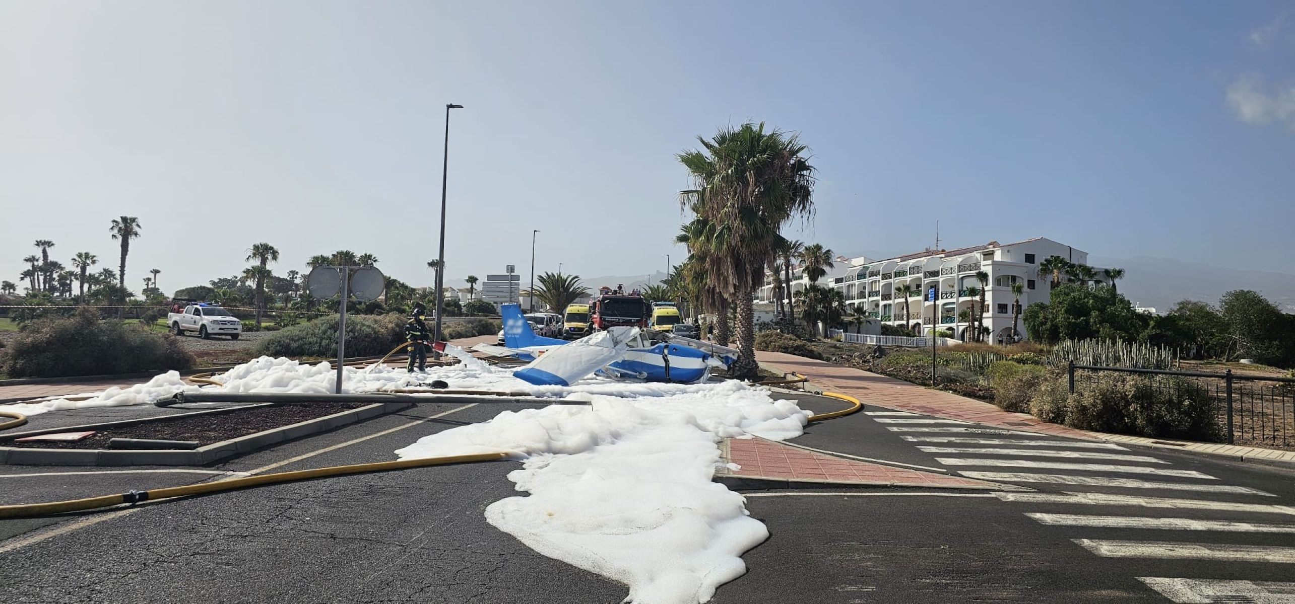 Aterrizaje de emergencia de una avioneta en Tenerife