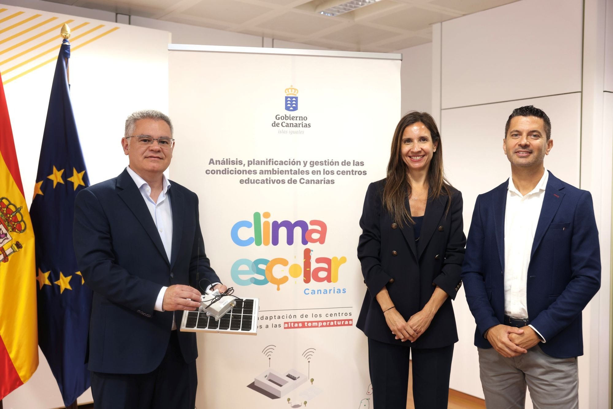 Presentación de la iniciativa canaria Clima Escolar, pionera en España. Calor.