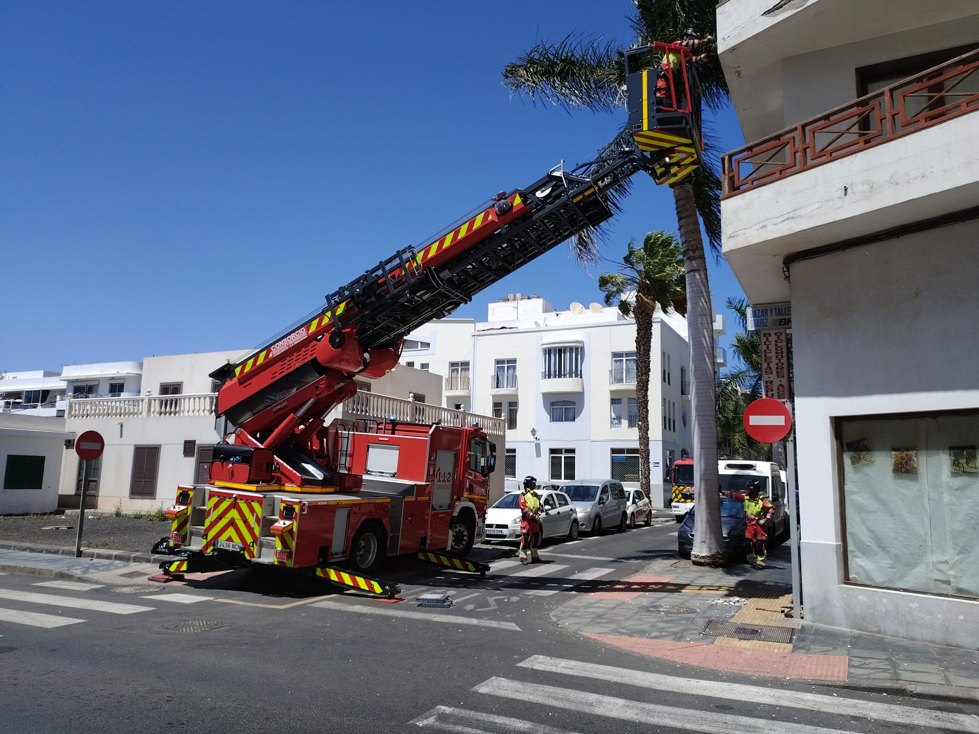 Se desprende una cornisa en Arrecife