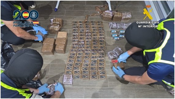 Incautan casi una tonelada de hachís en Lanzarote durante una operación antidroga en Canarias Incautan casi una tonelada de hachís en Lanzarote durante una operación antidroga en Canarias