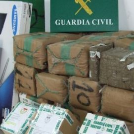 Imagen del alijo de droga incautado en la operación Botavara, por el que han sido condenados los guardias civiles