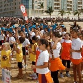 Un multitudinario desfile da inicio a la XXI edición del Festival de Gimnasia Isla de Lanzarote 'Lolina Curbelo'