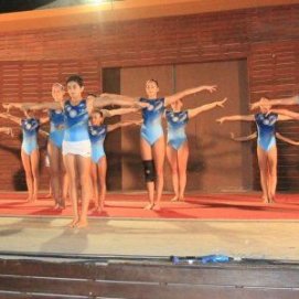Lleno de público en la exhibición de gimnasia de Arrecife