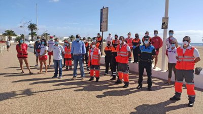 Simulacro de rescate en Playa Honda