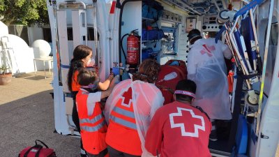 Simulacro de rescate en Playa Honda