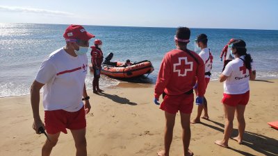 Simulacro de rescate en Playa Honda
