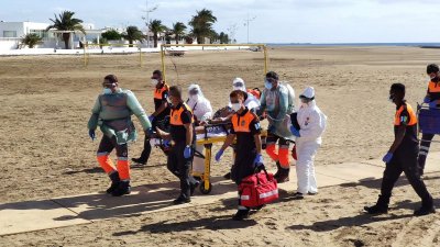 Simulacro de rescate en Playa Honda