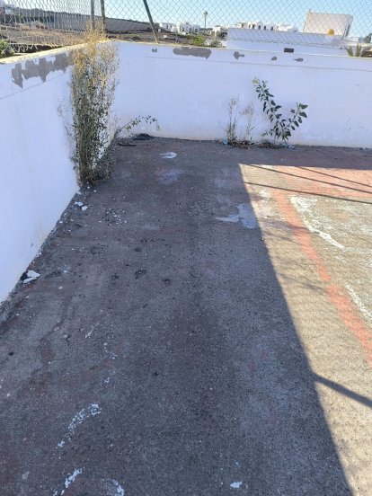 Imagen del estado de las canchas deportivas de Tinajo