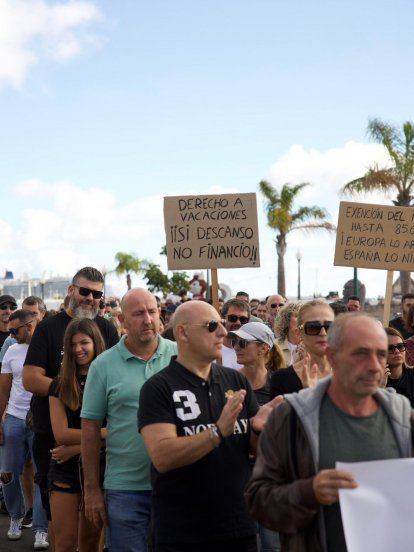 Manifestación de autónomos en Arrecife