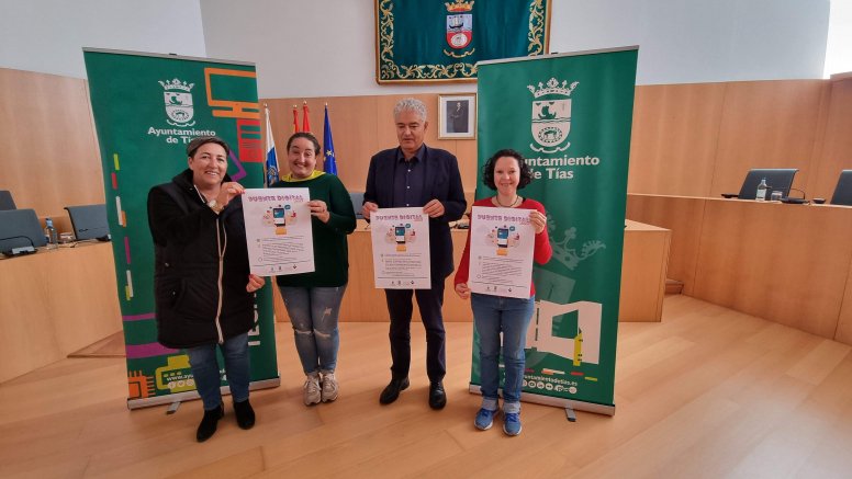 Presentación en el Ayuntamiento de Tías de las actividades destinadas a la eliminación de la brecha digital