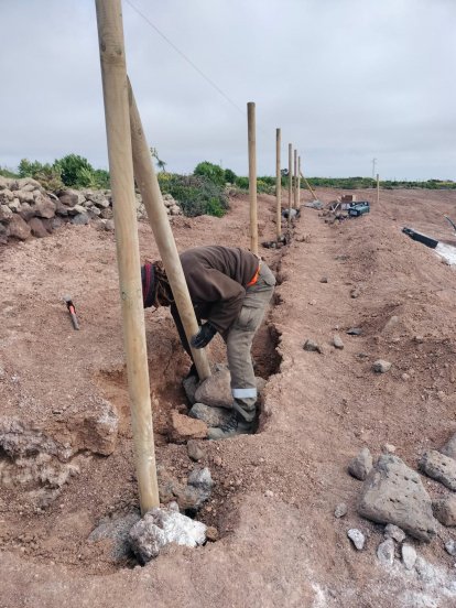 Trabajos de restauración de las cumbres de Famara