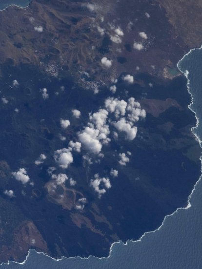 Imagen de Lanzarote y La Graciosa desde el espacio. Foto: Agencia Espacial Europea