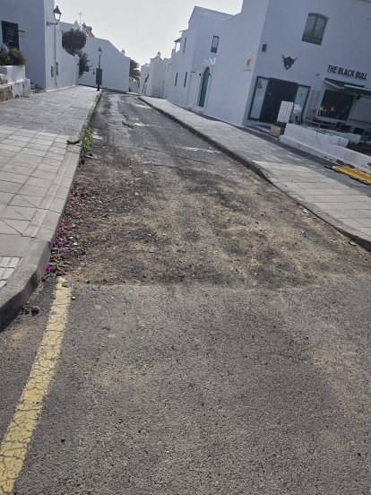Estado de la calle en Costa Teguise