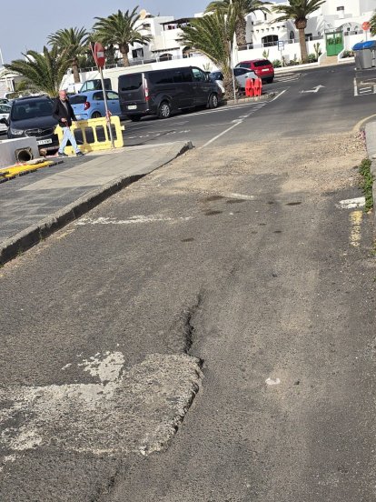 Estado de la calle en Costa Teguise
