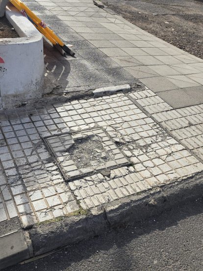Estado de la calle en Costa Teguise