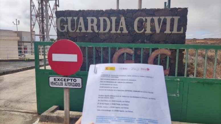 Denuncia presentada por el CSIC ante la Guardia Civil por el campo de tiro de Yaiza