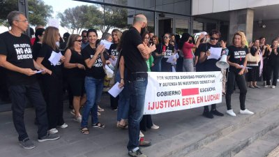 Funcionarios de la Administración de Justicia se concentran de nuevo en Lanzarote