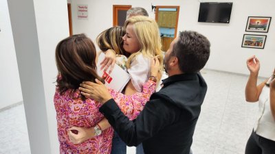Celebración del PSOE en la sede del partido