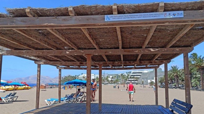 Área para personas con discapacidad en Playa Grande