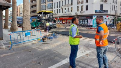 Obras en la calle Manolo Milares