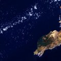 Vista aérea de Lanzarote. Imagen de la Agencia Espacial Europea.