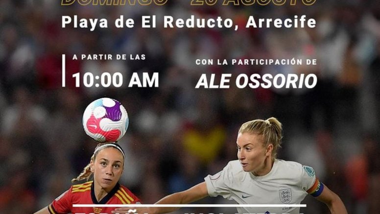 Cartel de la final del mundial de fútbol femenino que se podrá disfrutar en las Fiestas de San Ginés este domingo.