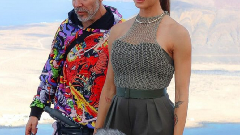 Pilar Rubio durante el rodaje del programa 'Discovering Canary Islands'