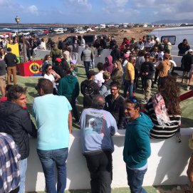 Manifestación en La Santa